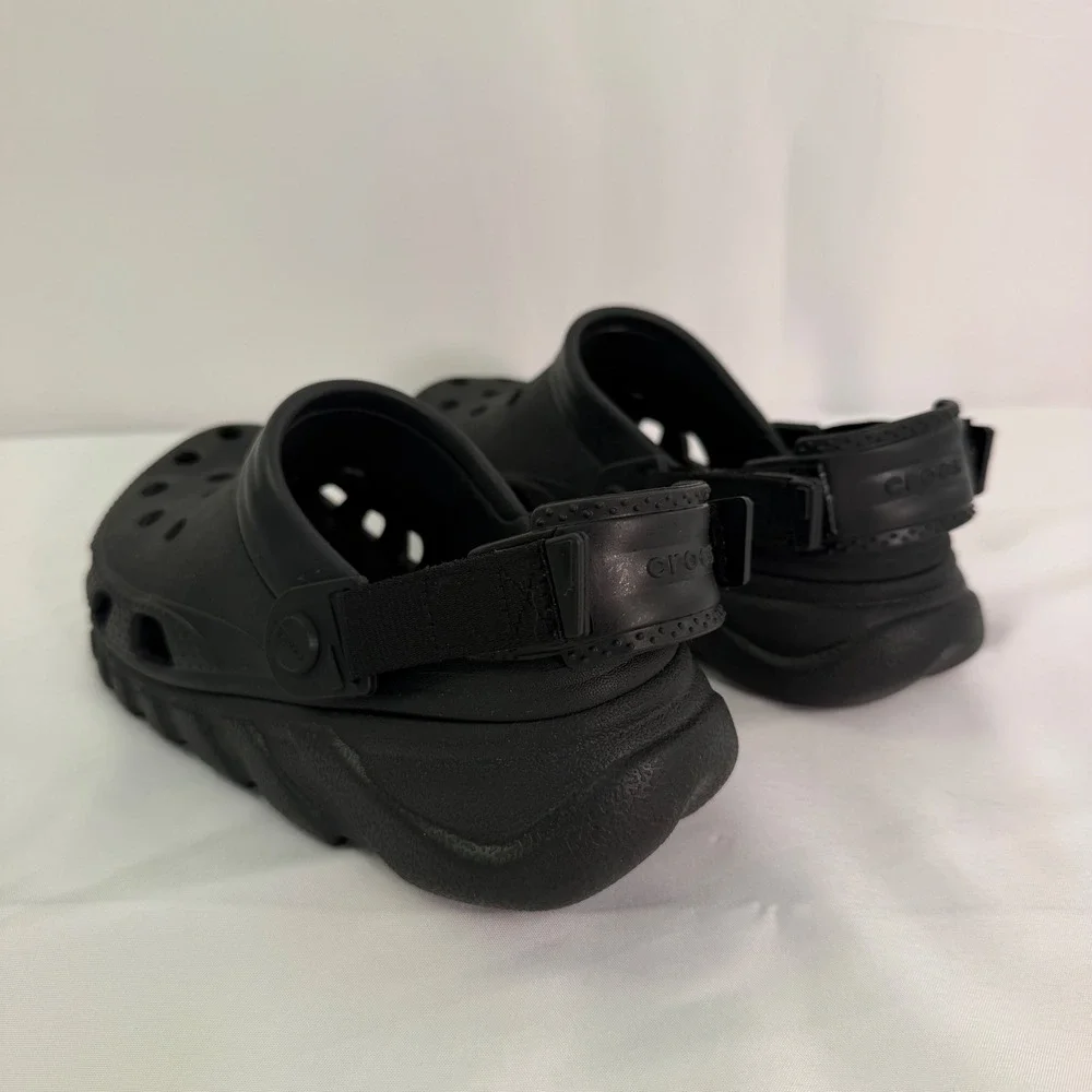Crocs Echo Clog Black Sporty Streetwear Shoes J6 with 14 Superhero Charms